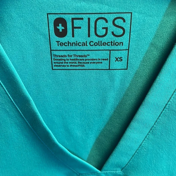 Figs top. Size XS Aqua blue - Picture 2 of 4